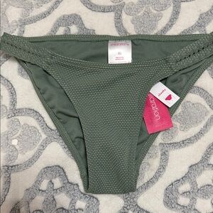 Xhilaration Women's Olive Textured Bikini bottoms NWT